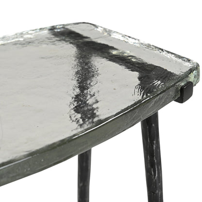 10" Glass Side Table