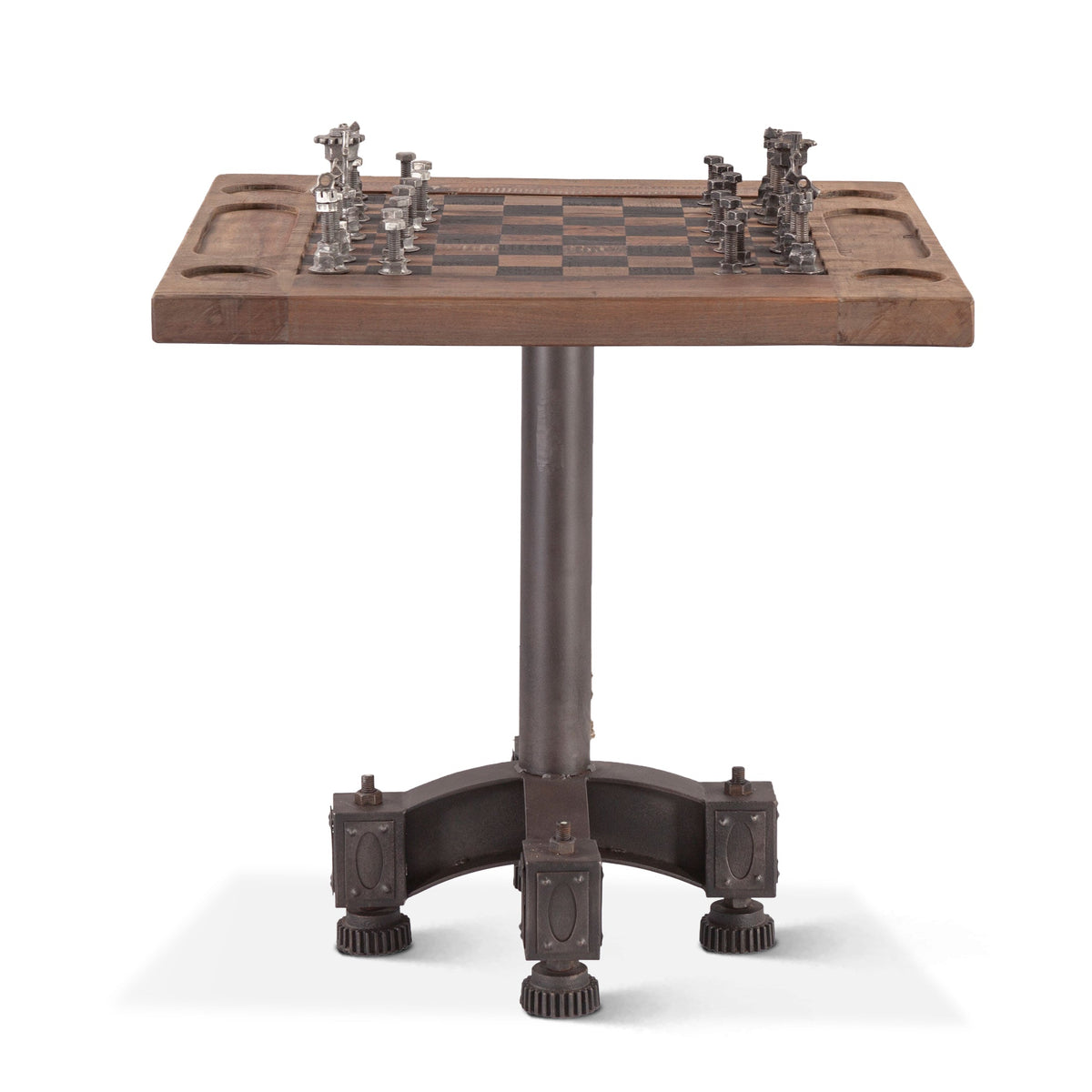 30" Reclaimed Wood Chess Bistro Table