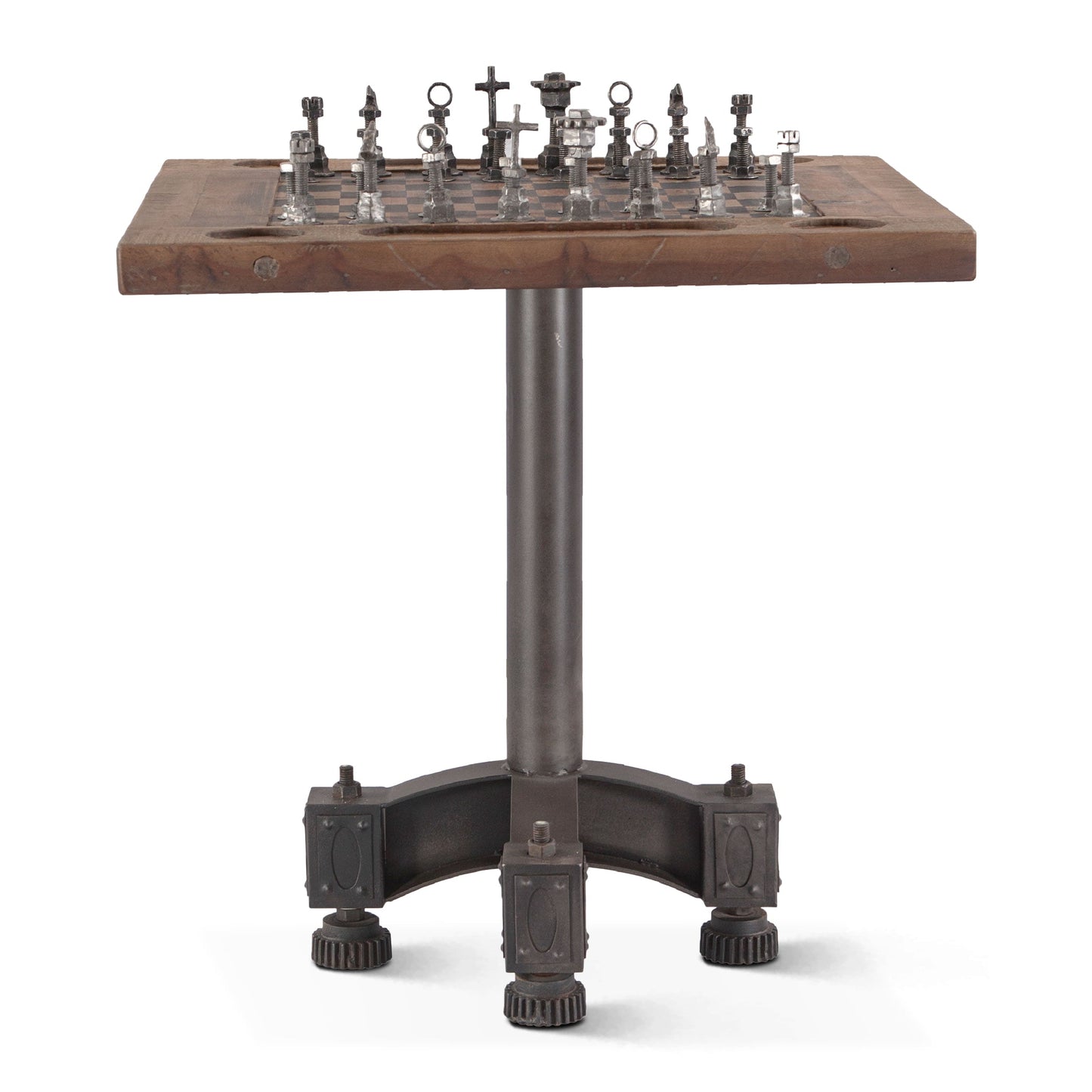 30" Reclaimed Wood Chess Bistro Table