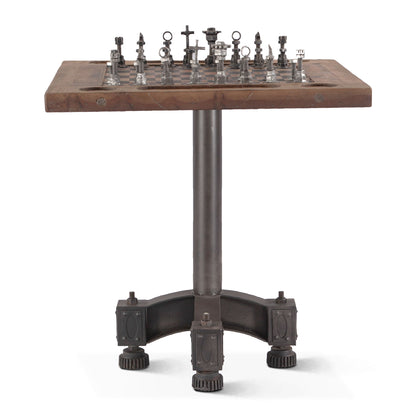 30" Reclaimed Wood Chess Bistro Table