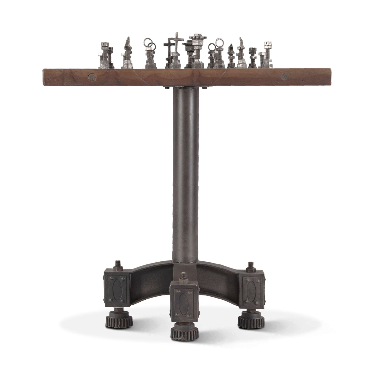 30" Reclaimed Wood Chess Bistro Table