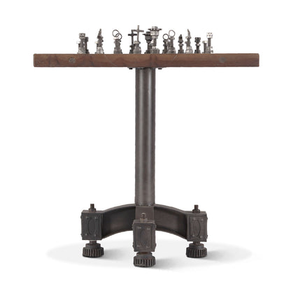 30" Reclaimed Wood Chess Bistro Table