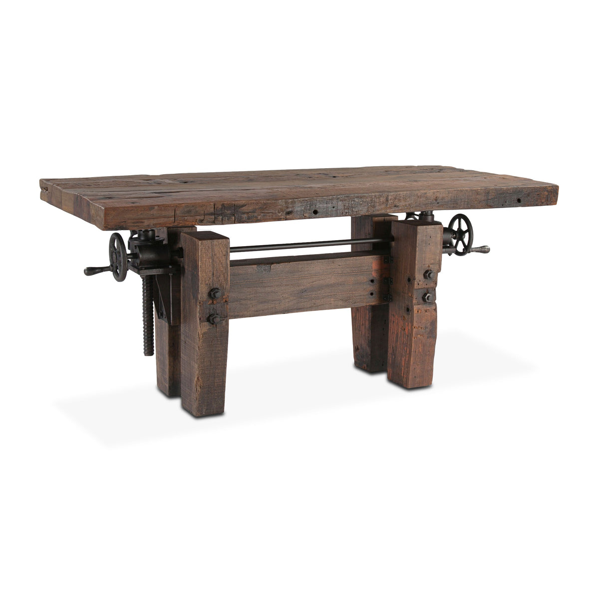 67" Reclaimed Wood Adjustable Desk