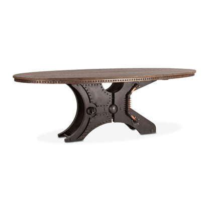 96" Reclaimed Wood Oval Dining Table