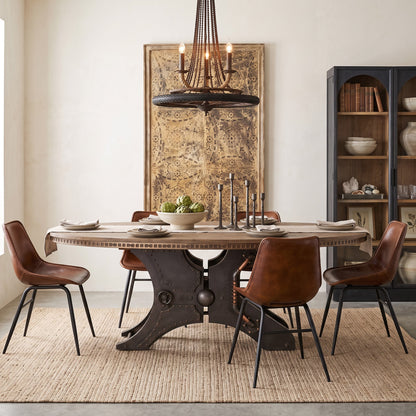96" Reclaimed Wood Oval Dining Table
