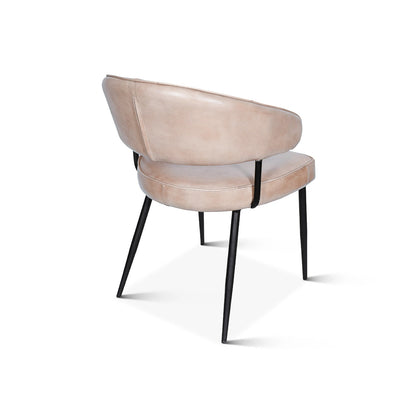 23" Armchair in Antique Ivory Leather