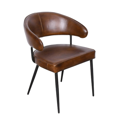 23" Armchair in Hand Washed Chestnut Leather