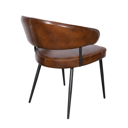 23" Armchair in Hand Washed Chestnut Leather
