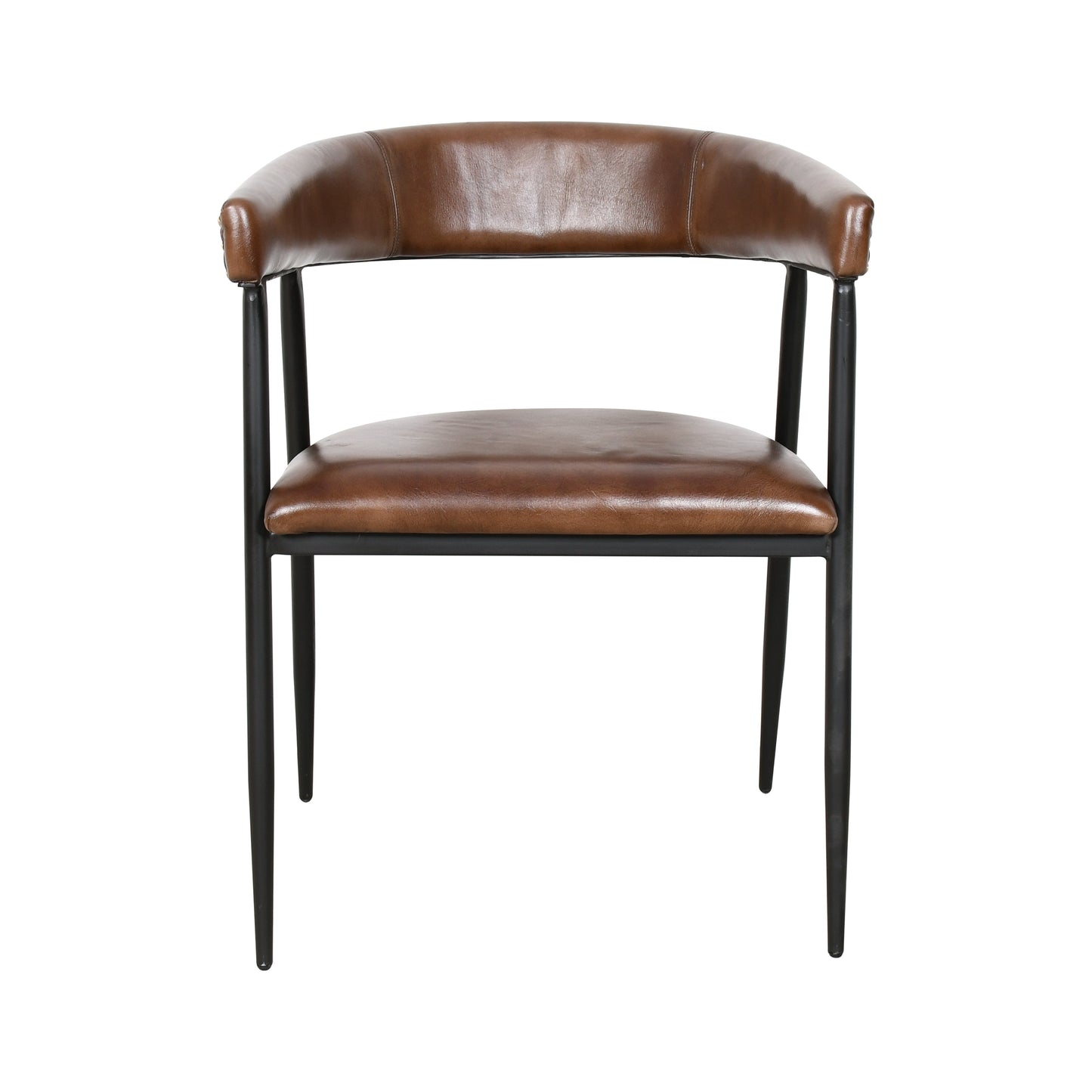 23" Dining Chair in Chestnut Leather