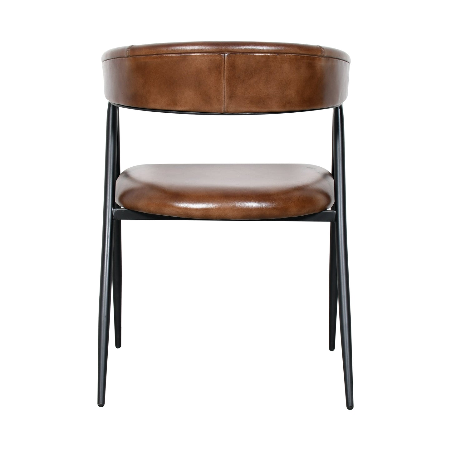 23" Dining Chair in Chestnut Leather
