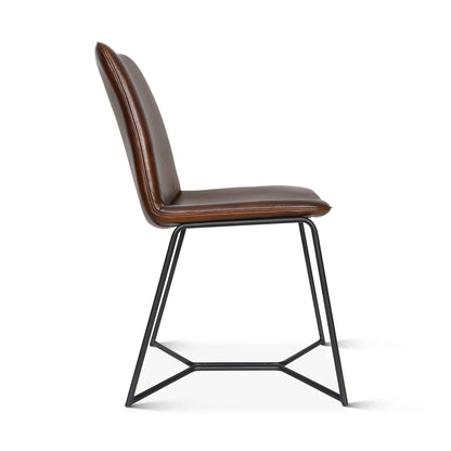 18" Dining Chair in Hand Washed Chestnut Leather
