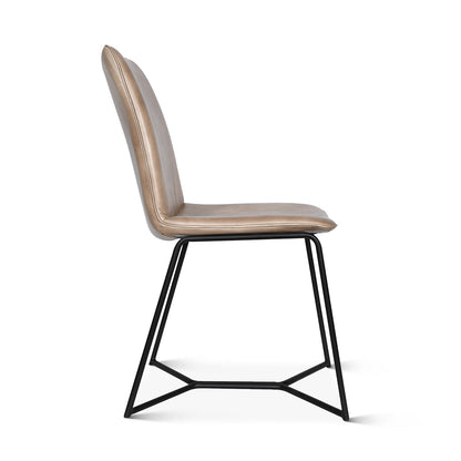 18" Dining Chair in Hand Washed Taupe Leather