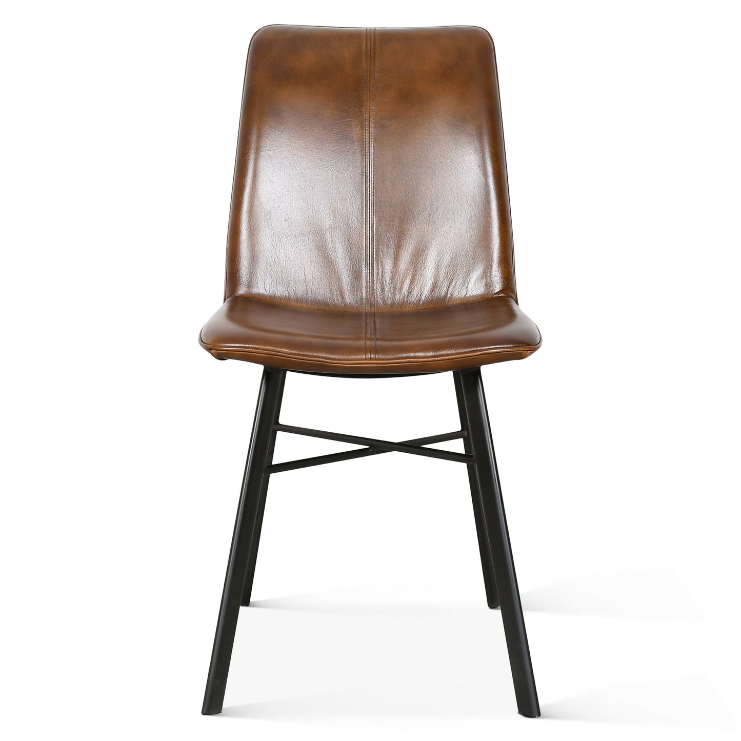 17" Dining Chair in Chestnut Leather
