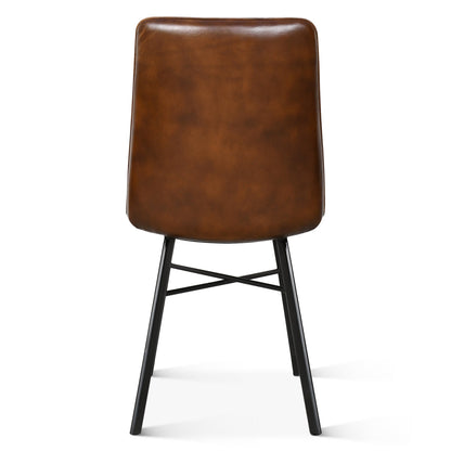 17" Dining Chair in Chestnut Leather