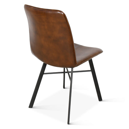 17" Dining Chair in Chestnut Leather