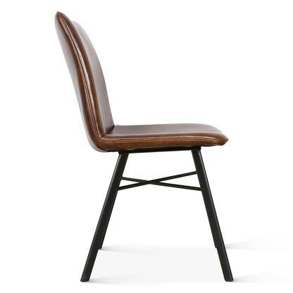 17" Dining Chair in Chestnut Leather
