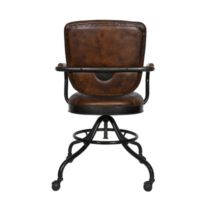 23" Antique Whiskey Leather Desk Chair