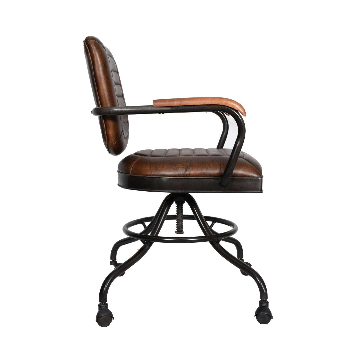 23" Antique Whiskey Leather Desk Chair