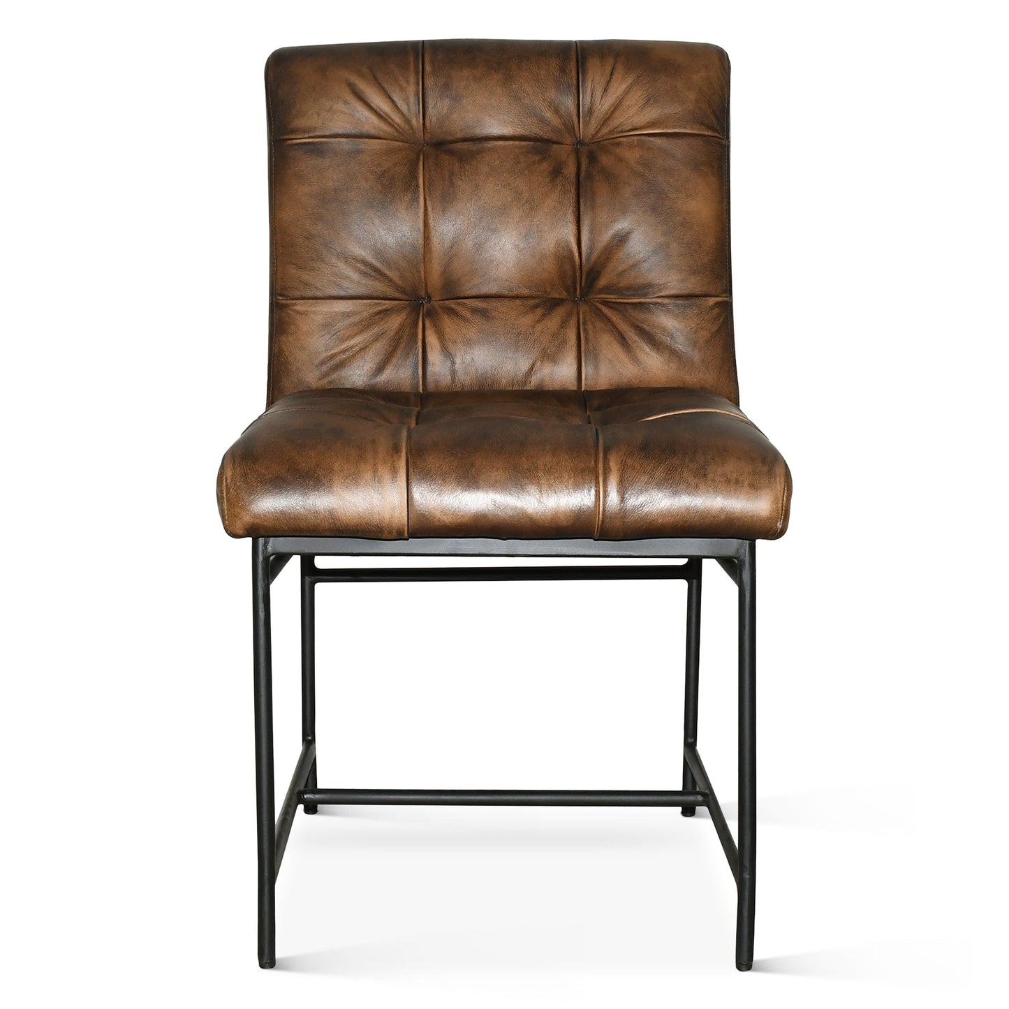 18" Dining Chair in Antique Whiskey Leather