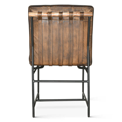18" Dining Chair in Antique Whiskey Leather