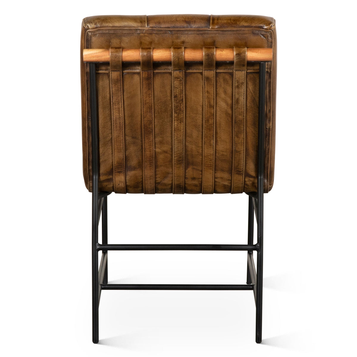 18" Dining Chair in Antique Whiskey Leather