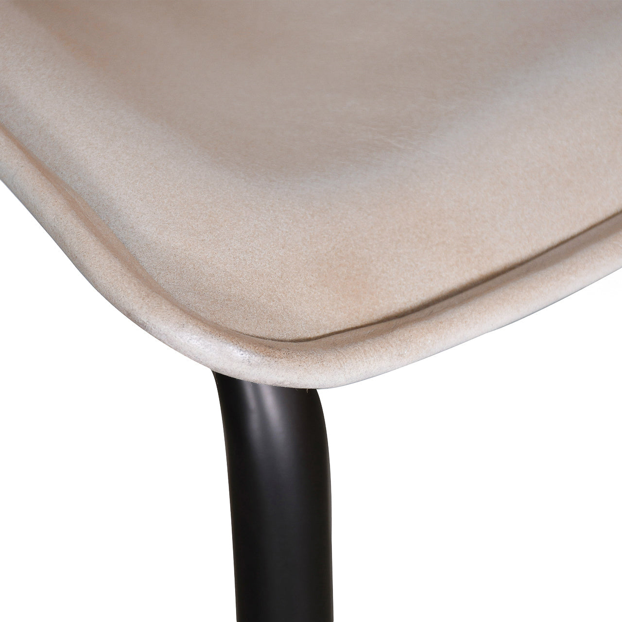 18.5" Antique Ivory Leather Dining Chair