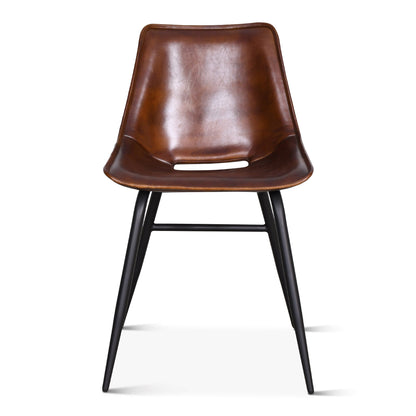 18" Dining Chair in Handwashed Chestnut Leather