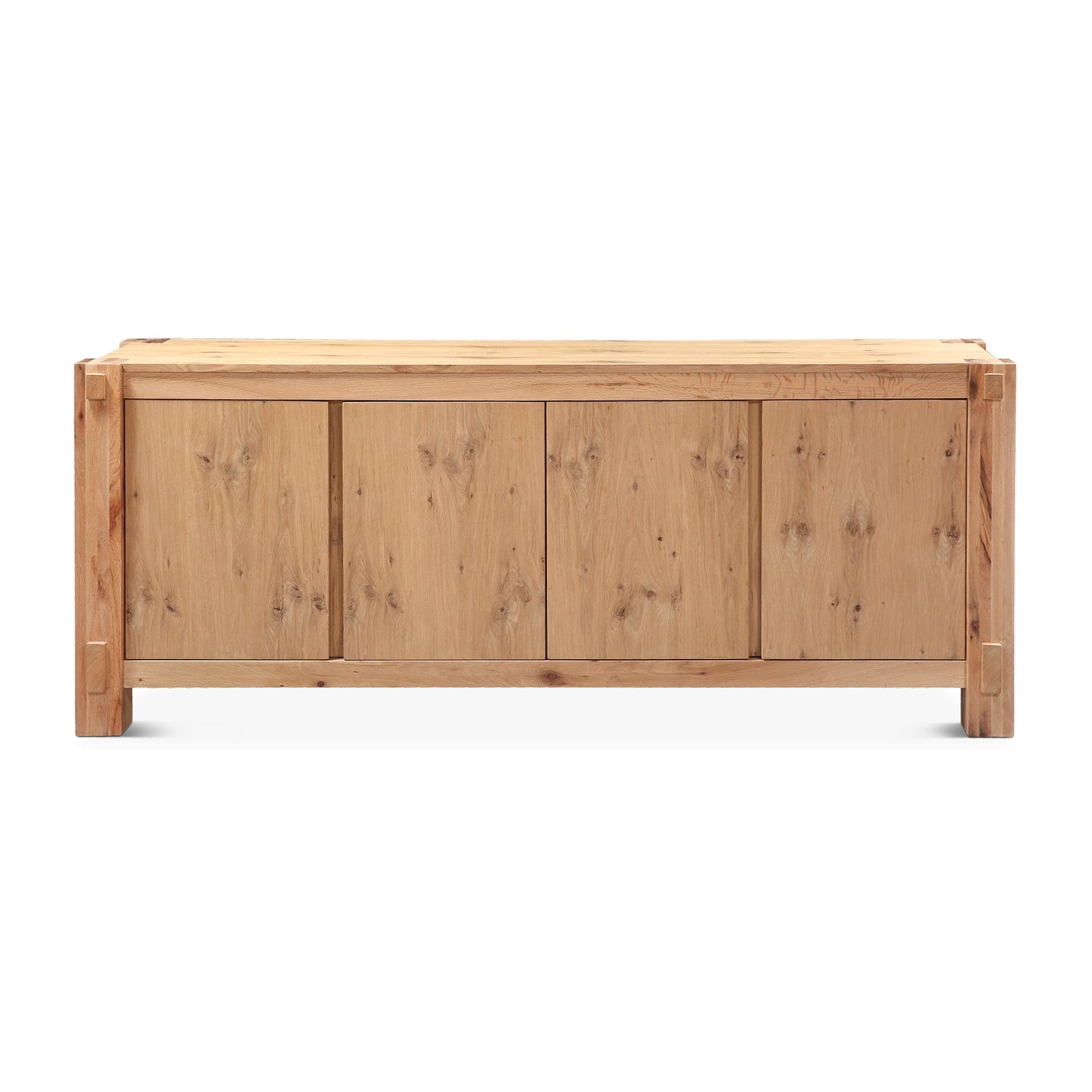 80" Natural Distressed Oak Wood Buffet