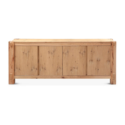 80" Natural Distressed Oak Wood Buffet