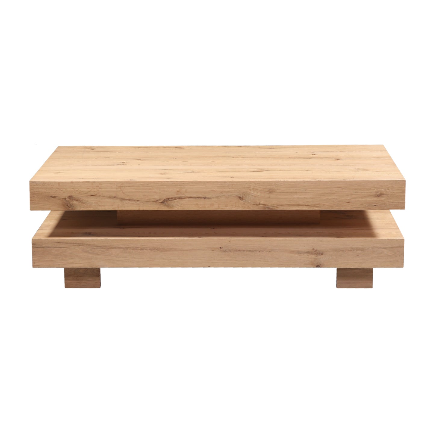 55" Natural Distressed Oak Coffee Table