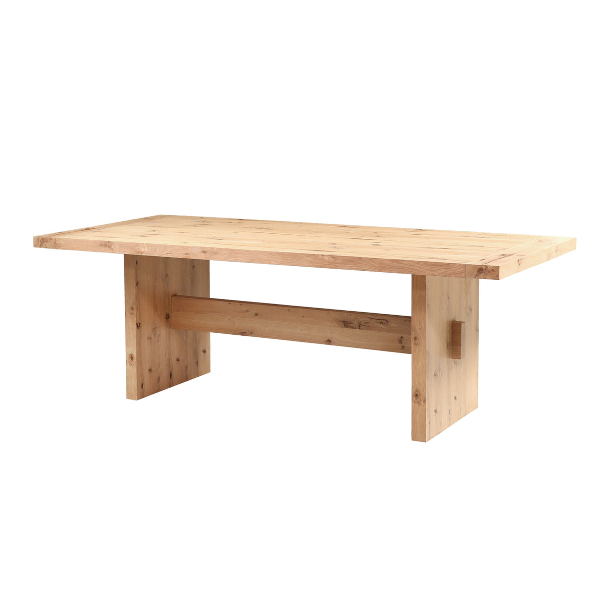 85" Natural Distressed Oak Dining Table