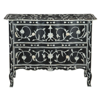 18" Floral Horn Inlay Mango Dresser