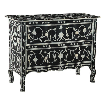 18" Floral Horn Inlay Mango Dresser