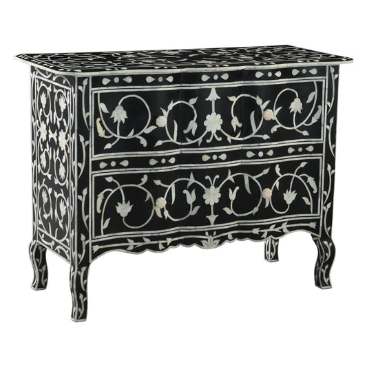 18" Floral Horn Inlay Mango Dresser