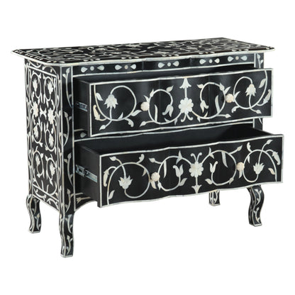 18" Floral Horn Inlay Mango Dresser