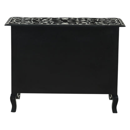 18" Floral Horn Inlay Mango Dresser