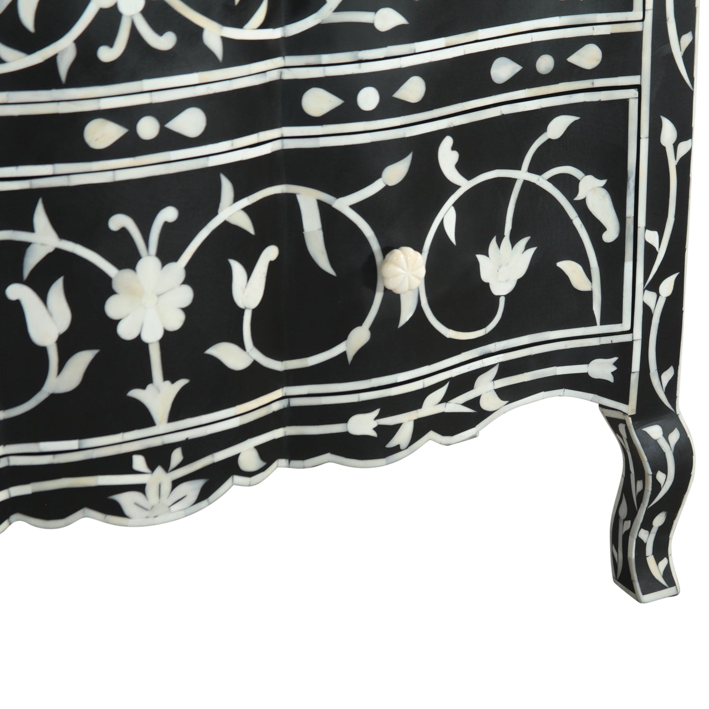 18" Floral Horn Inlay Mango Dresser