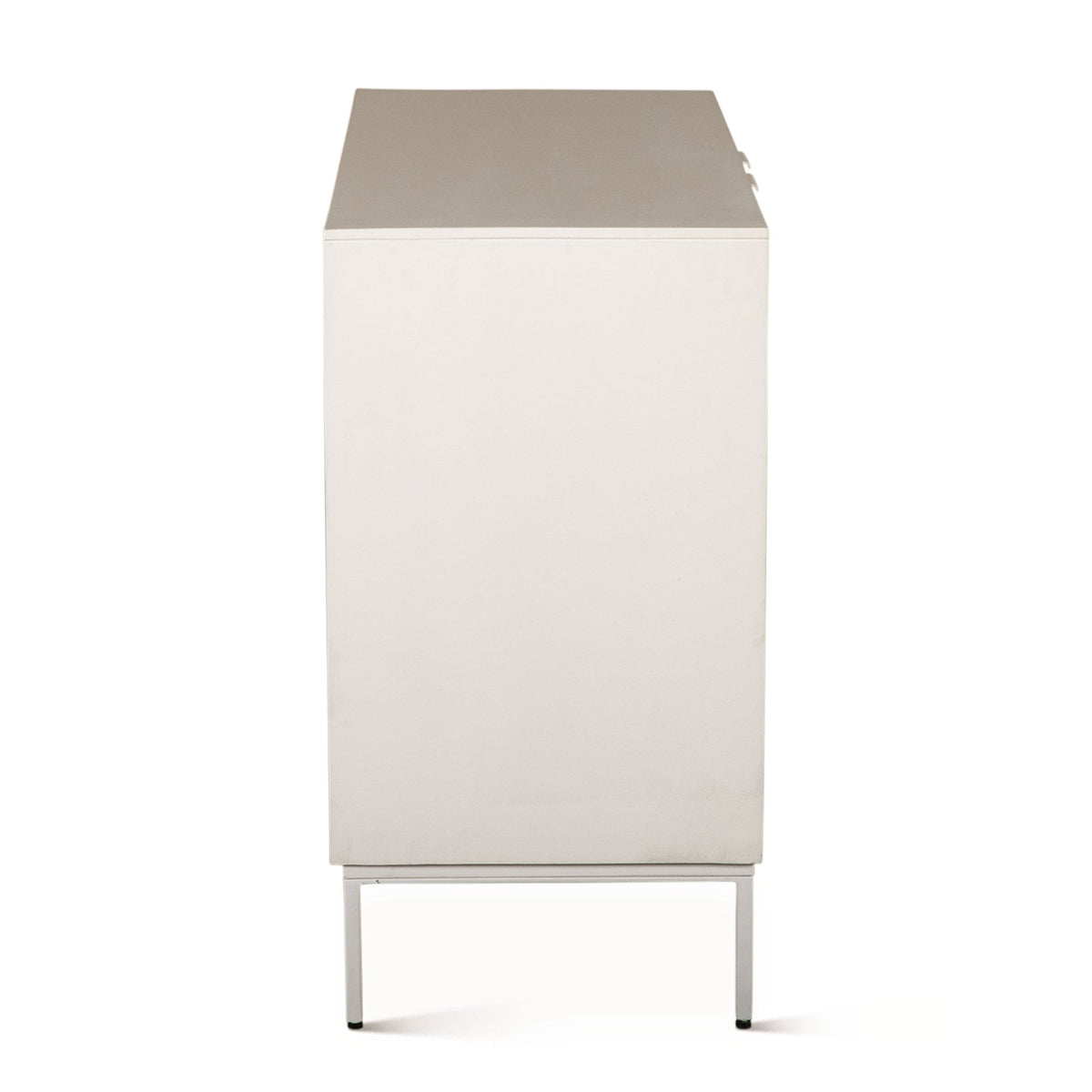 38" Coastal White Mango Wood Cabinet