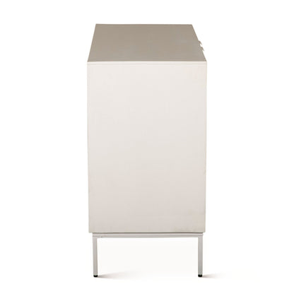 38" Coastal White Mango Wood Cabinet