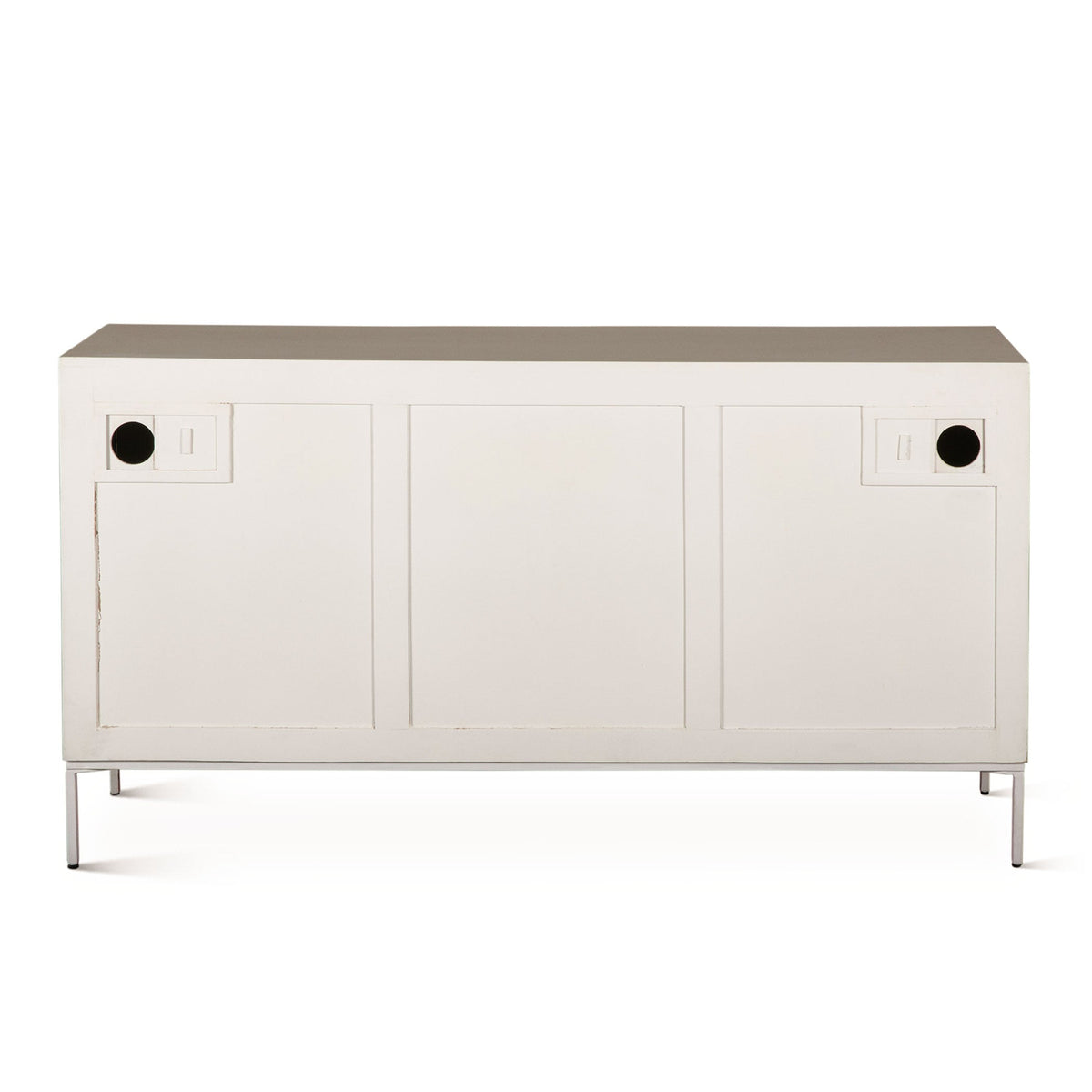57" Coastal White Mango Wood Sideboard