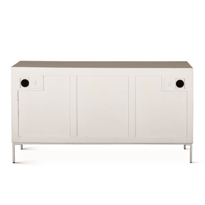 57" Coastal White Mango Wood Sideboard