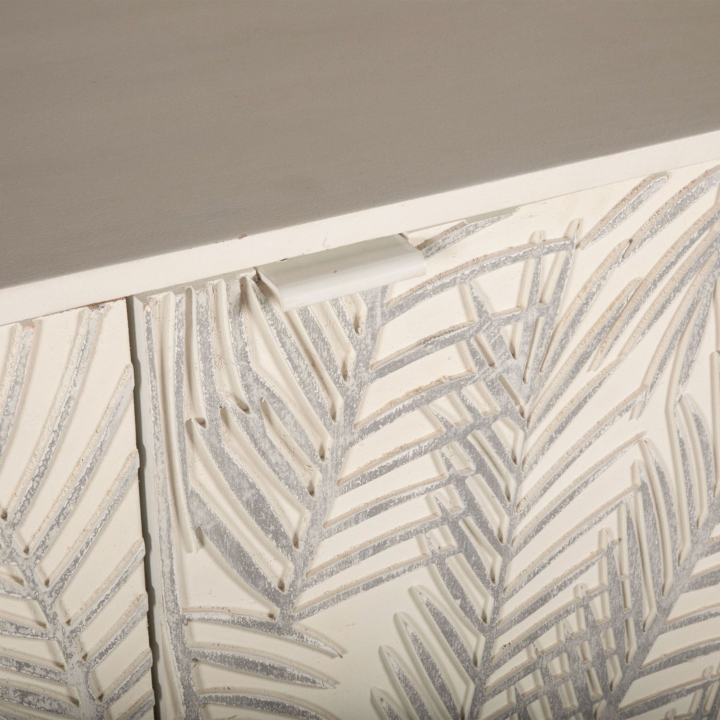 57" Coastal White Mango Wood Sideboard