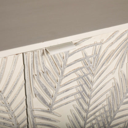 57" Coastal White Mango Wood Sideboard