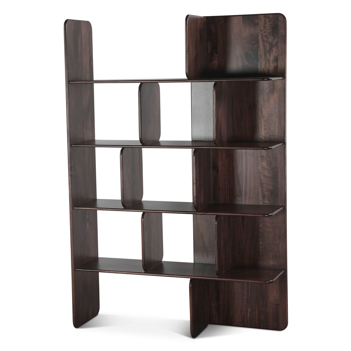 47" Dark Sienna Mango Wood Bookshelf
