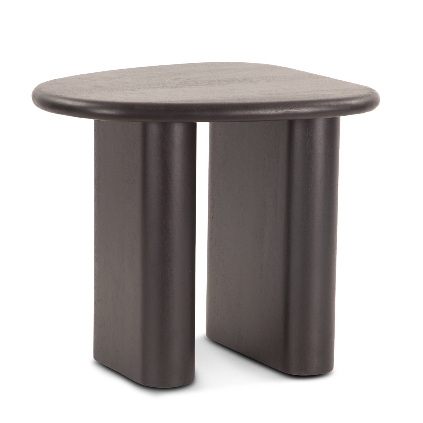 26" Matte Black Mango Wood Side Table