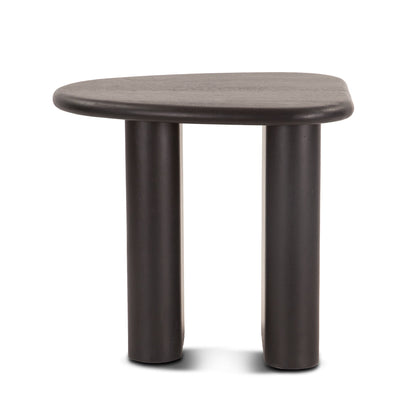 26" Matte Black Mango Wood Side Table