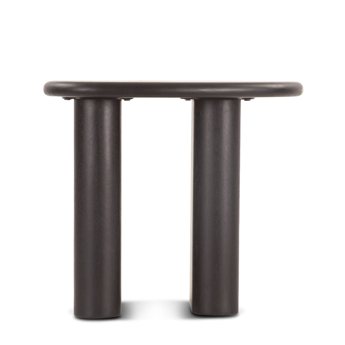 26" Matte Black Mango Wood Side Table