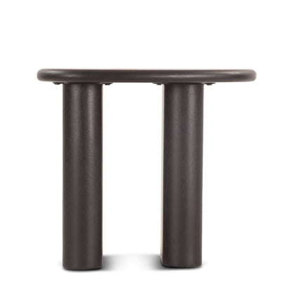 26" Matte Black Mango Wood Side Table
