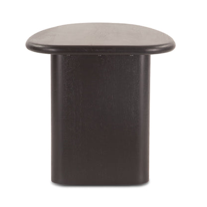 26" Matte Black Mango Wood Side Table