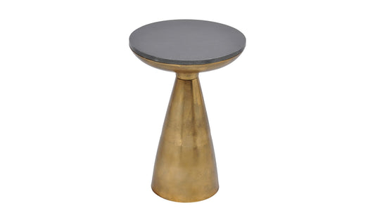 15.5" Brass Aluminum Side Table